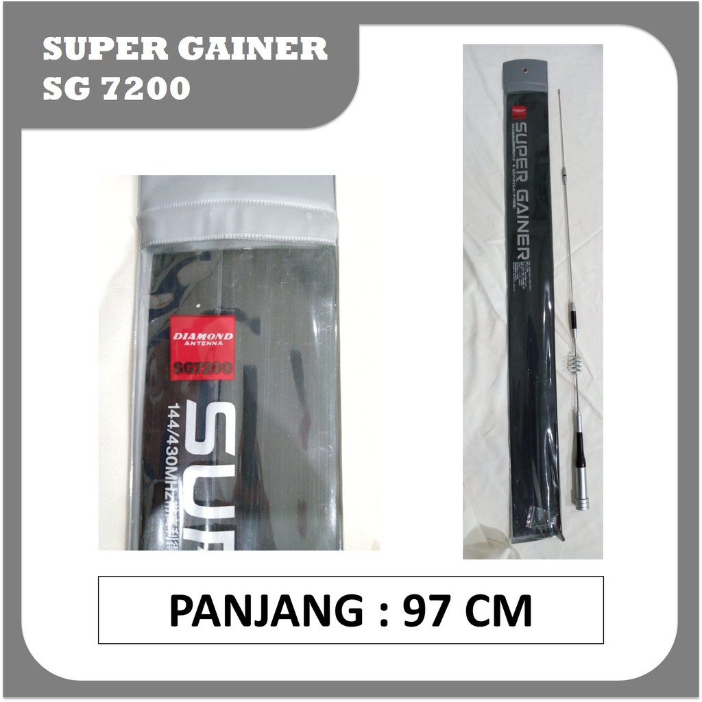 Antena Mobil Super Gainer SG7200, Anten Diamond rig SG 7200 SG-7200 VHF UHF Dualband Gain terbaik