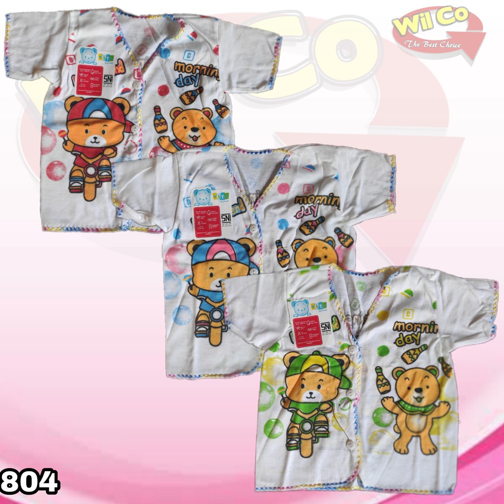 K804 - BAJU ATASAN BAYI PAKAIAN BAYI TIGA MODEL LENGAN PANJANG LENGAN PENDEK DAN TANPA LENGAN