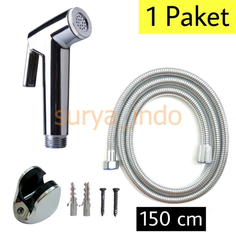 JET SHOWER TOILET SET 150 CM BIDET JETSPRAY SHOWER KLOSET CEBOK CHROME