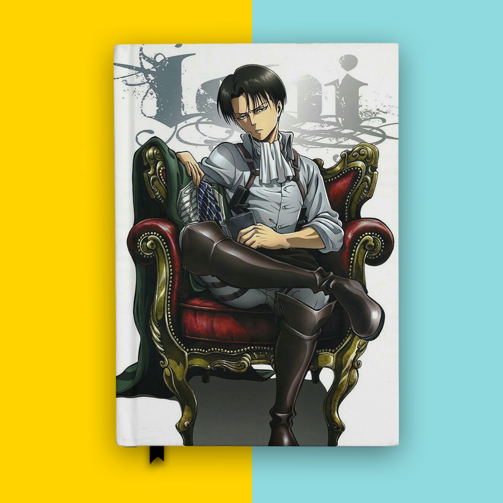 

Notebook Levi Ackerman SNK Attack On Titan Anime Cosplay Buku Tulis Hardcover Jurnal Custom