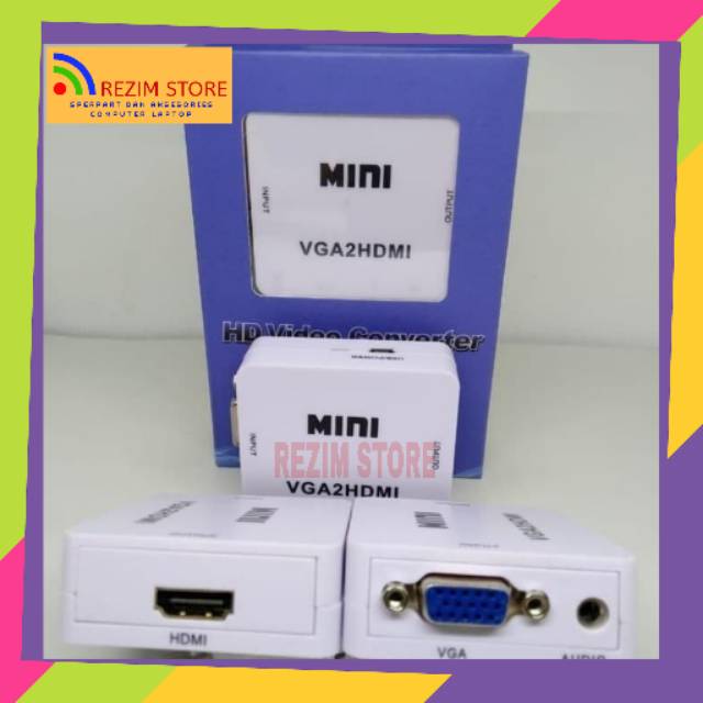 VGA TO HDMI BOX MINI. / VGA FEMALE TO HDMI FEMALE Converter vga hdmi