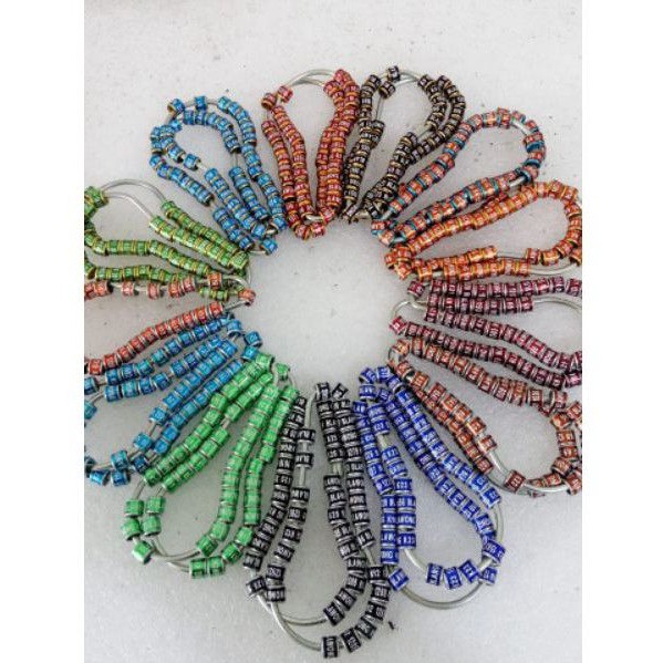 ring burung perkutut,gelang identitas burung perkutut bisa pesan nama no hp no urut,harga/25 biji