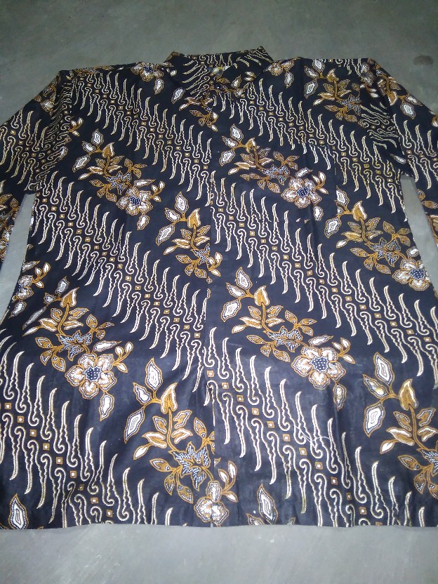 Kemeja Batik Pria Lengan Panjang Size M L Xl Xxl Bswart Batik Hrb026 Kenango Panjang Padi