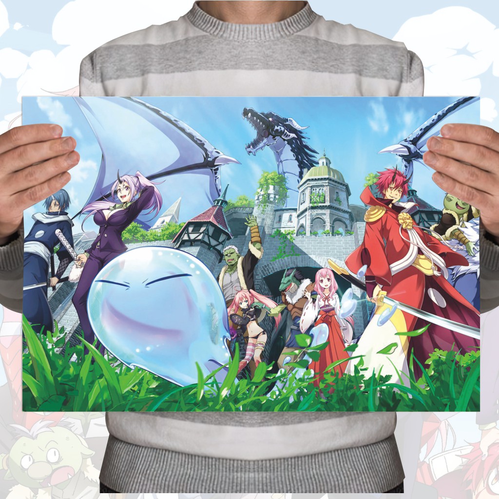 Poster Tensei Shitara Slime Datta Ken Tensura Anime Rimuru Shion Milim Benimaru Shuna - Ukuran A3+-3