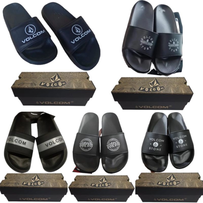 Sandal Volcom Flip Flop Pria & Wanita/Sandal Slide Volcom Cowo Cewe/Sendal Slop  Volcom Terkait/Terb