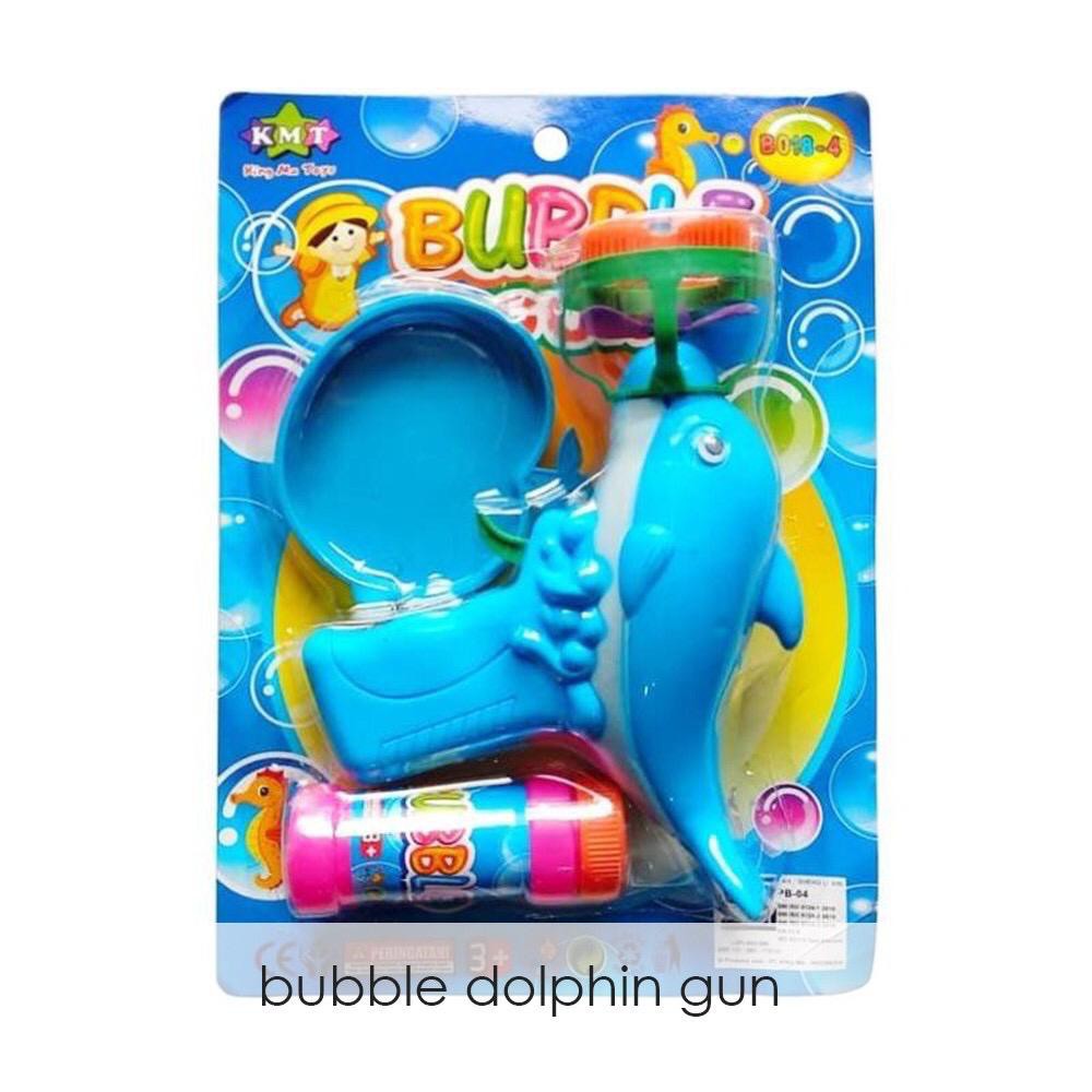 Edufuntoys - BUBBLE GUN / Mainan Anak Tembak Bubble Gun Dolphin 5 Mata Gelembung Air Sabun SNI bubble dolphin 5 mata-dolphin