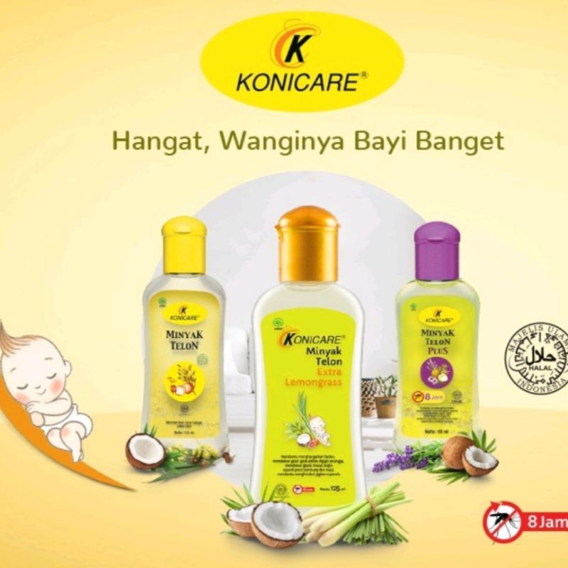 Konicare Minyak Telon Tutup Kuning 60ml