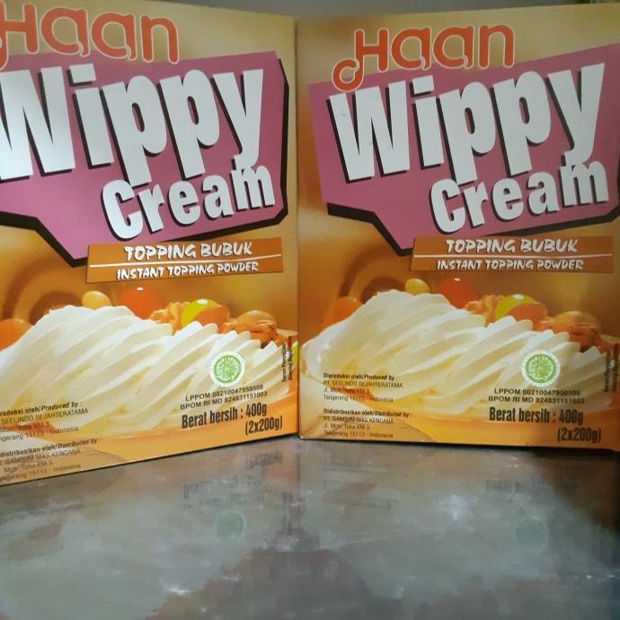 

(BISA COD) Haan Wippy cream bubuk 400gr/ whipping cream bubuk/ Haan whipped cream BERMUTU Kode 978