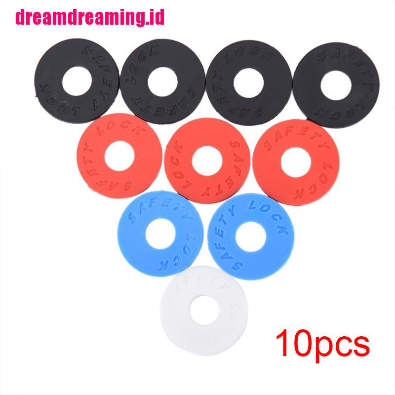 10pcs 25mm OD 9mm Kunci Strap Gitar Warna Hitam Merah