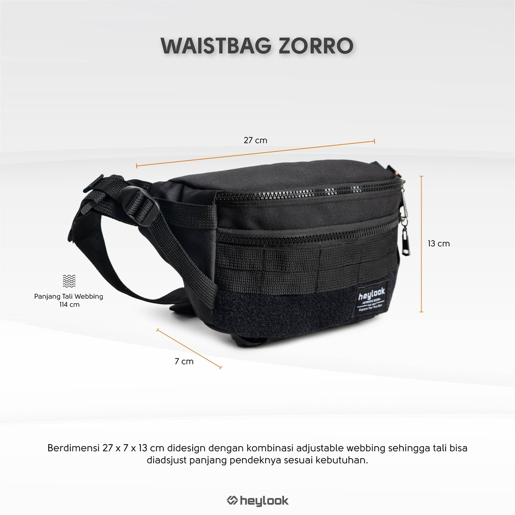 HEYLOOK Project - Tas Selempang Pria ZORRO Tas Pria Distro Tas Slempang Murah Sling Bag