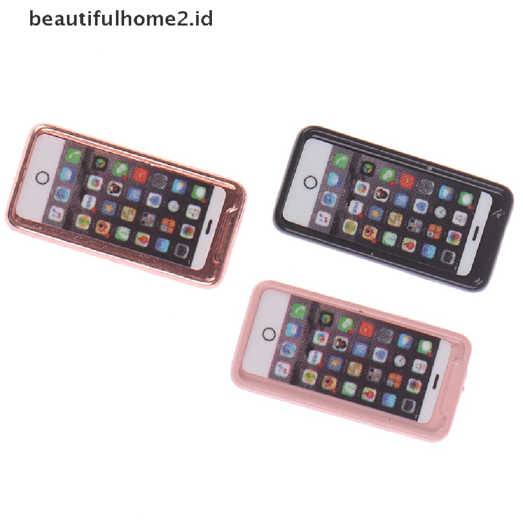 (Beautifulhome2.Id) 1pc Mainan Miniatur Handphone Skala 1: 12 Untuk Aksesoris Dapur / Ruang Tamu Rumah Boneka