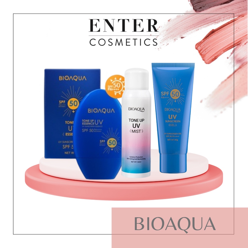 BIOAQUA Sunscreen SPF 50 PA ++++ Sunscreen Gel 50g | BIOAQUA UV Sunscreen SPF 50 PA++++ 60g Sunscreen Essence | BIOAQUA Tone Up UV Mist 150ml