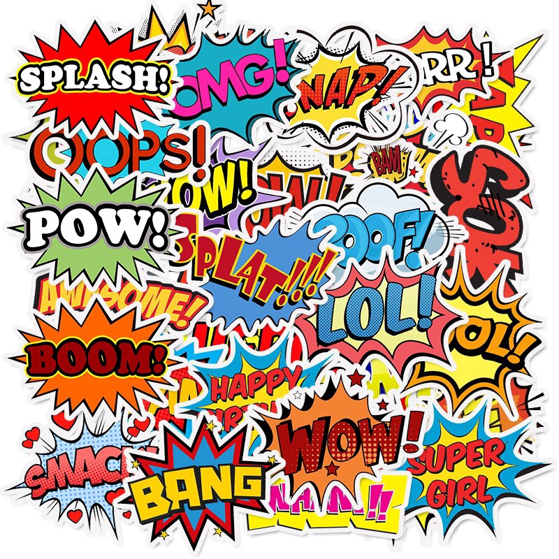 50pcsset Vinyl Motif Print Graffiti Stickers Made From Classic Style For Car Decoration