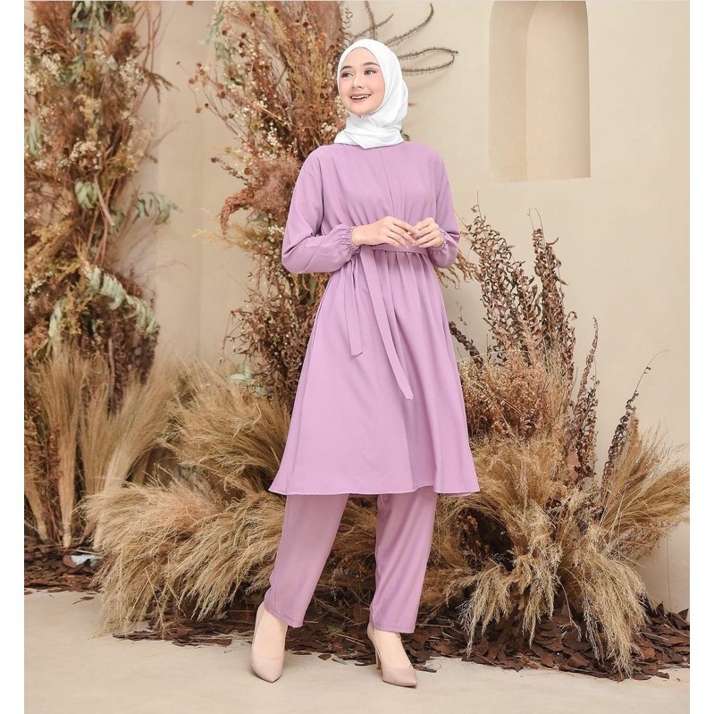 ANITA ONE SET / ONE SET LILAC / SETELAN LILAC / SETELAN WANITA / SETELAN KEKINIAN / SETELAN TERBARU