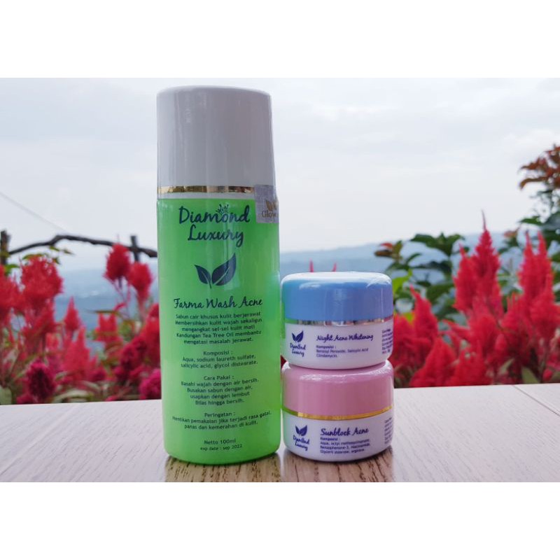 Paket Diamond Luxury Farma Acne (3) [PERAWATAN WAJAH][PEMUTIH WAJAH]