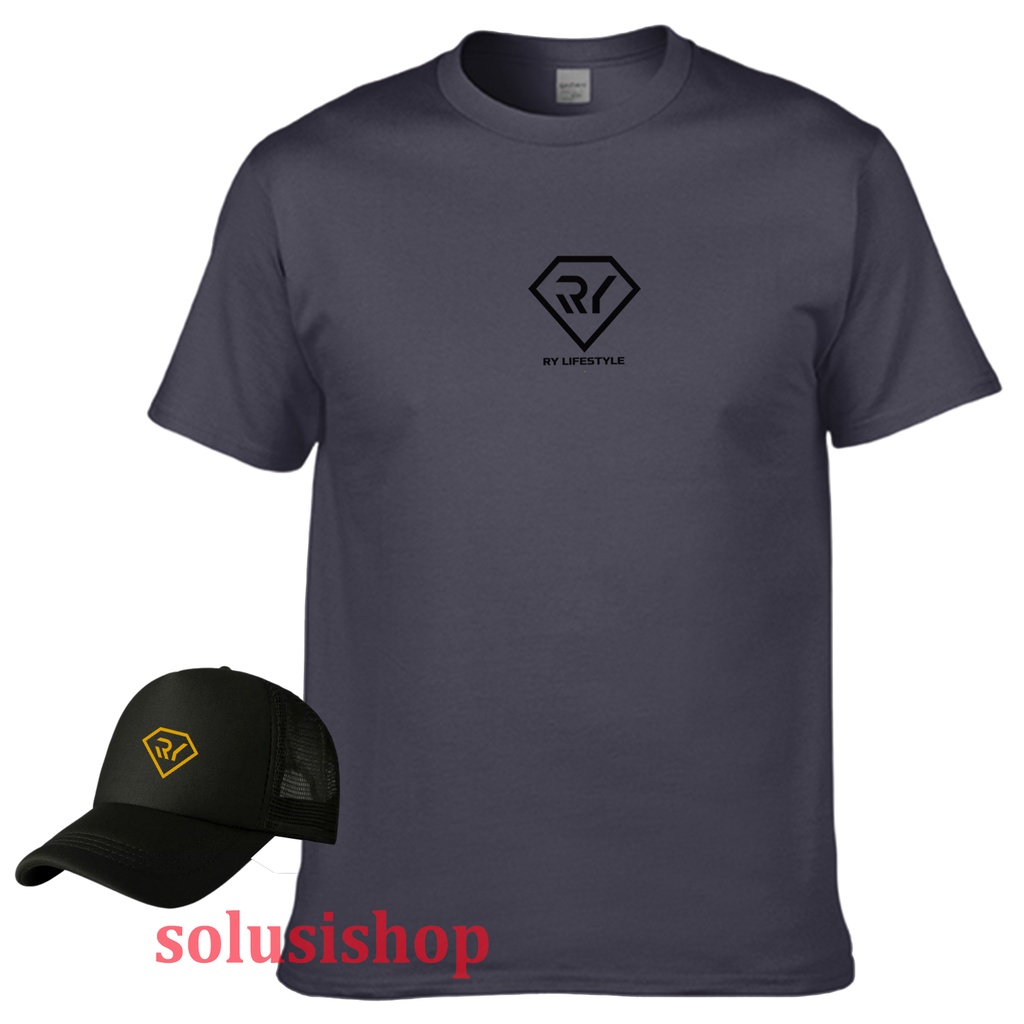 Bonus Topi baju kaos lengan pendek + Topi Random Bonus Topi Keren Solusi Shop
