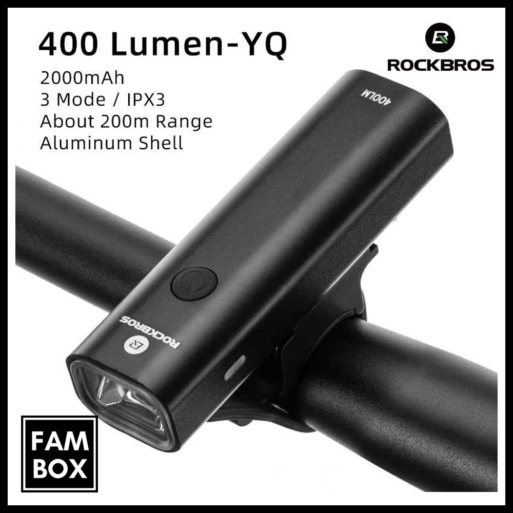 ROCKBROS Lampu Sepeda LED 400 Lumens Rechargeable YQ-QD400LM