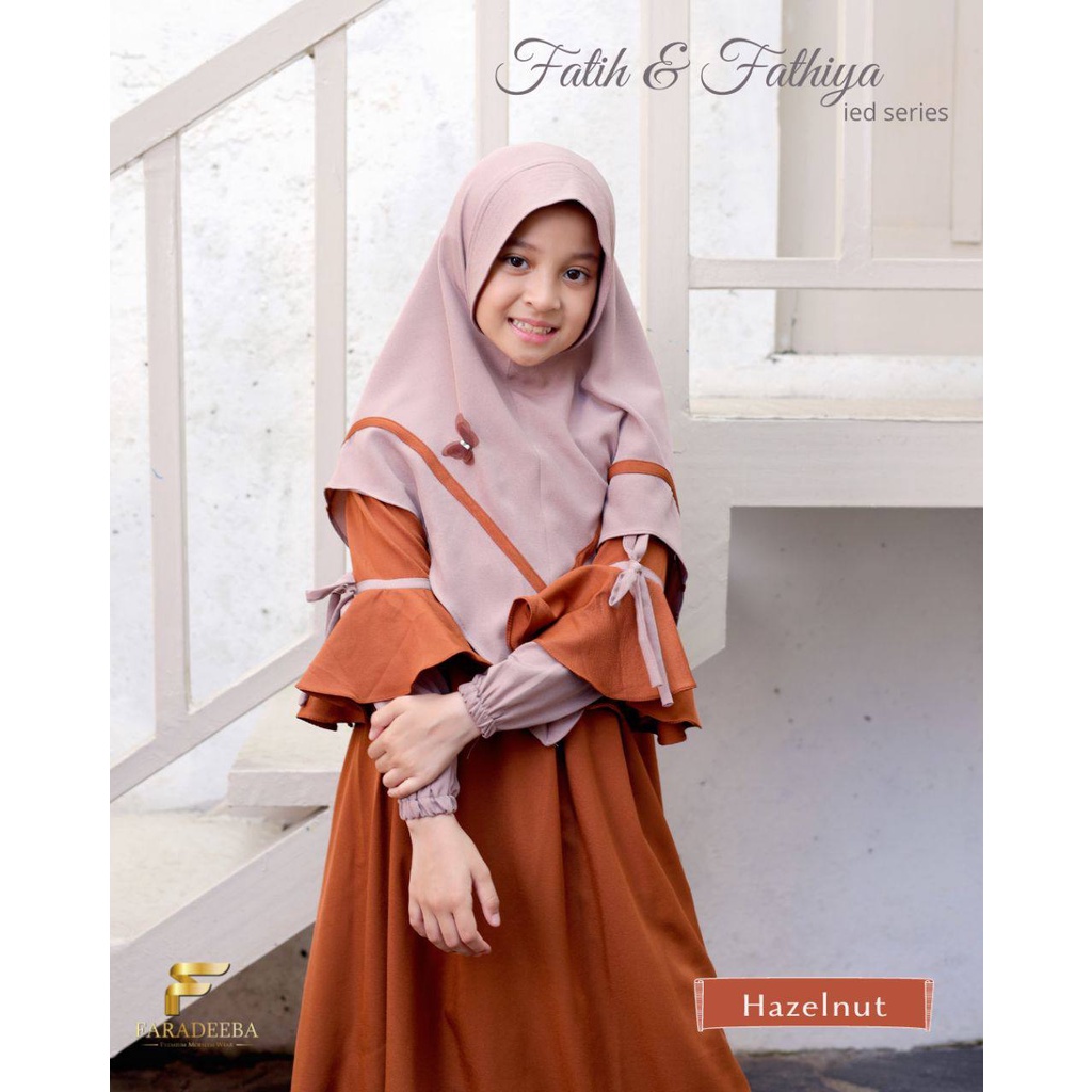 Gamis Kids Fathiya Set Khimar By Faradeeba.id