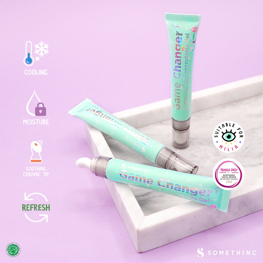 ⭐BAGUS⭐ SOMETHINC GAME CHANGER Tripeptide Eye Concentrate Gel 20ml | Mata Panda Kantung Mata Garis Halus