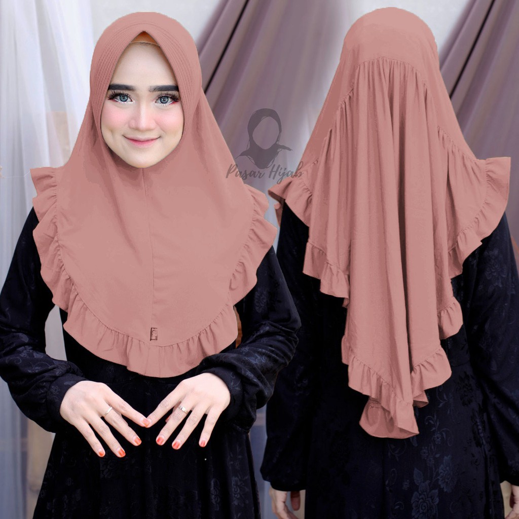 Jilbab Instan Mahkota Hijab Instan Jersey Premium Kerudung Bergo Pasar Hija'b