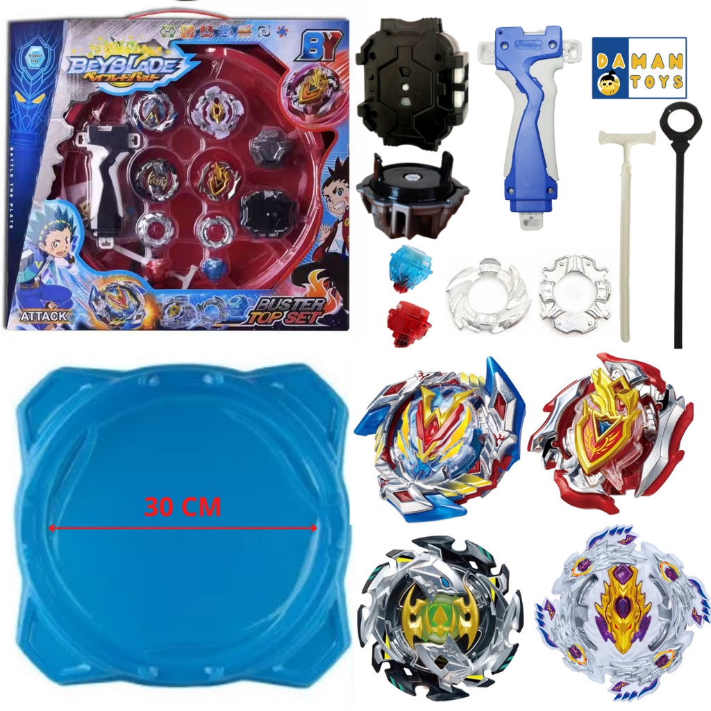 Gasing Beyblade Battle The Plate 4 in 1 Gasing Set Arena