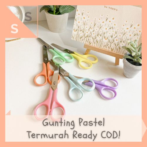 

[simplyshop] Gunting Pastel / Scissors Lilac Peach Tajam Korea Warna Soft Lucu Alat Tulis ATK Kantor Sekolah Prakarya Scrapbook Miniso Daiso Stationery