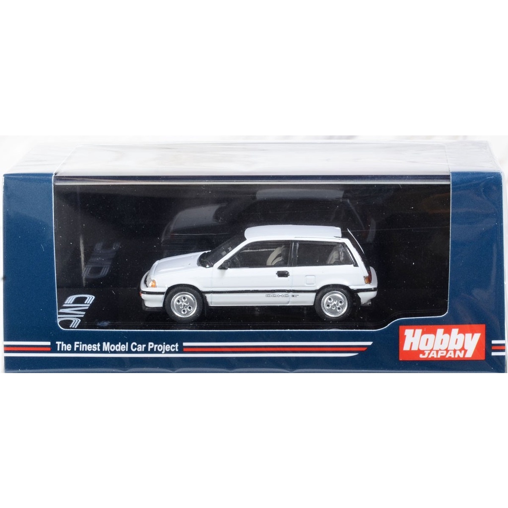 Hobby Japan 64 Honda Civic Si (AT) 1984 (Wonder Civic) White Color Diecast Car Mini Scale 1/64 GT HW TH JDM