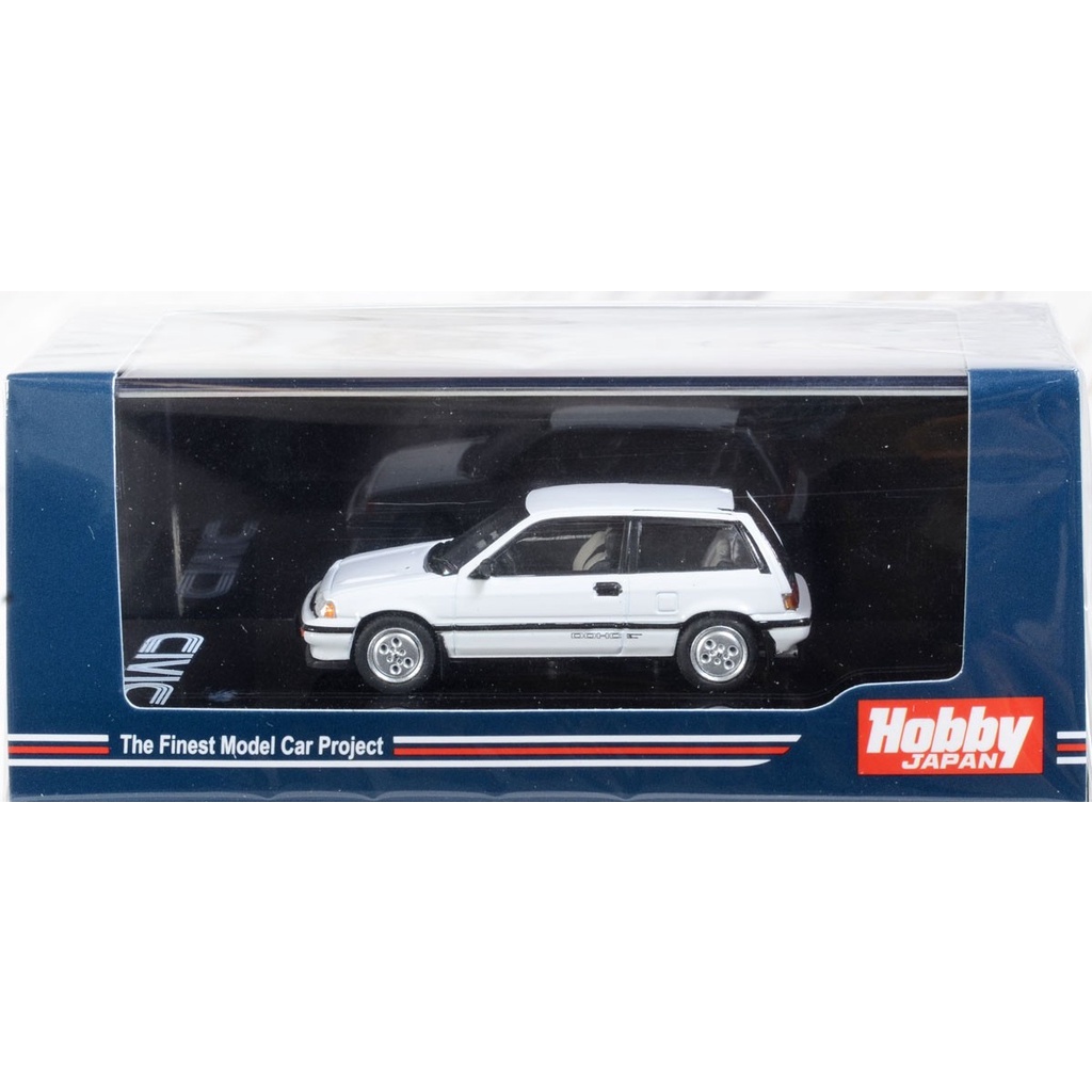 Hobby Japan 64 Honda Civic Si (AT) 1984 (Wonder Civic) White Color Diecast Car Mini Scale 1/64 GT HW