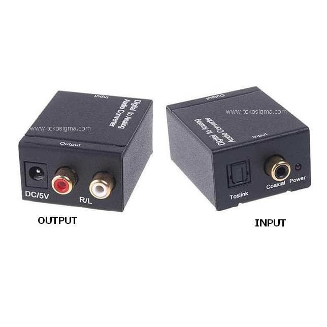 AUDIO DIGITAL TO ANALOG or SPDIF TOSLINK optic digital TO analog RCA Audio L/R CONVERTER