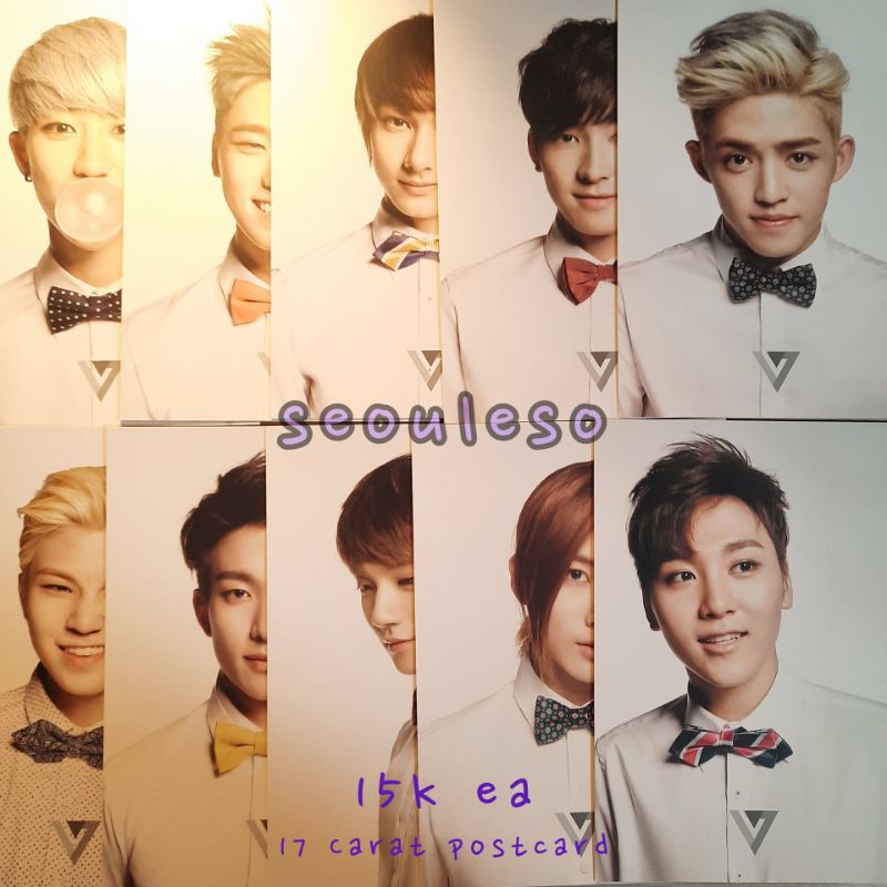 Official Seventeen 17 carat album Postcard Photocard