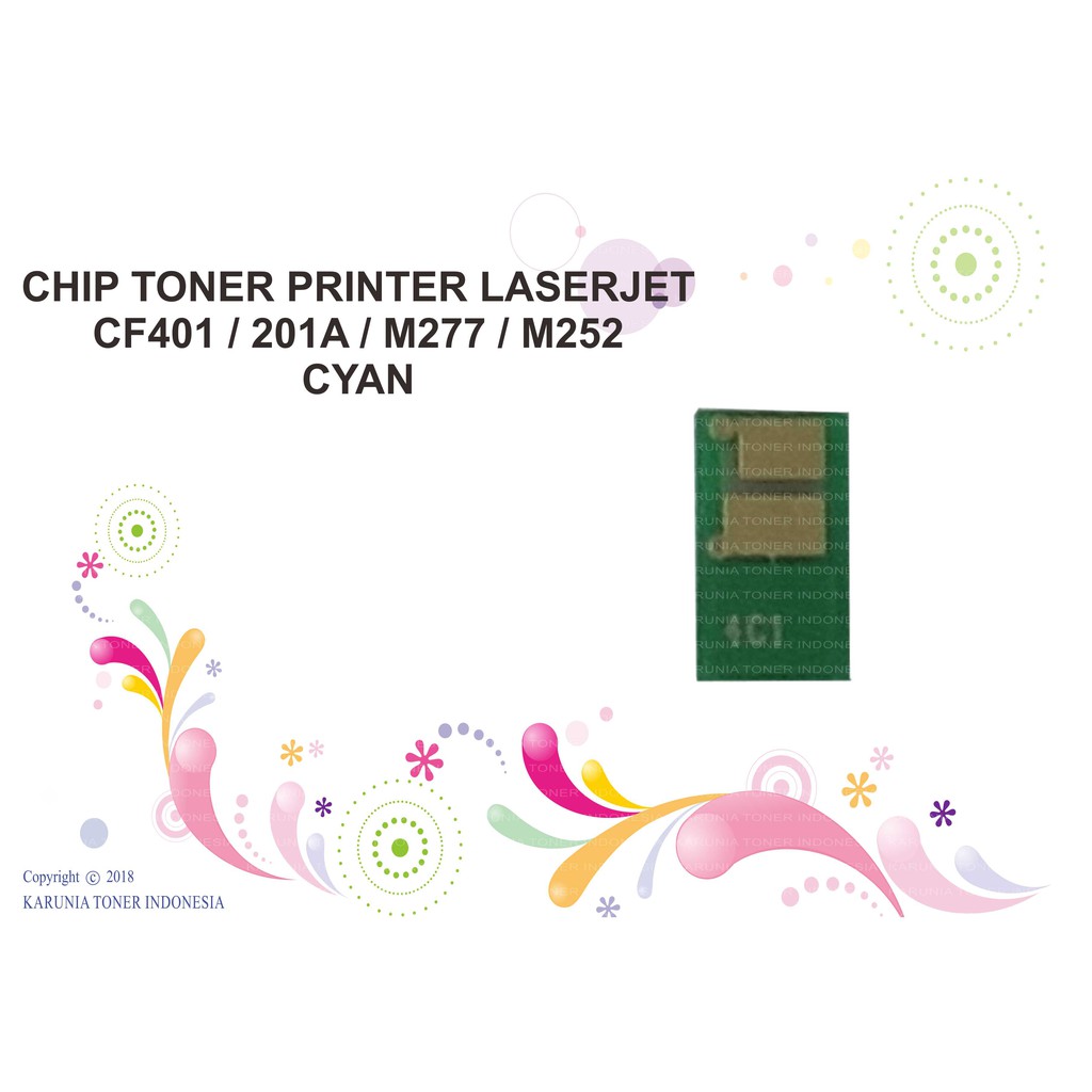 CHIP TONER CF401 / CF401A / 201A / MFP M277 / M252 CYAN