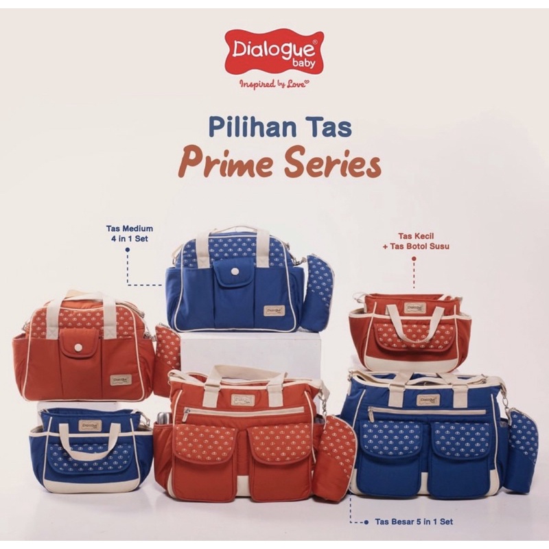 Dialogue Tas Besar 5 in 1 Set PRIME SERIES - Tas perlengkapan bayi DGT 7409