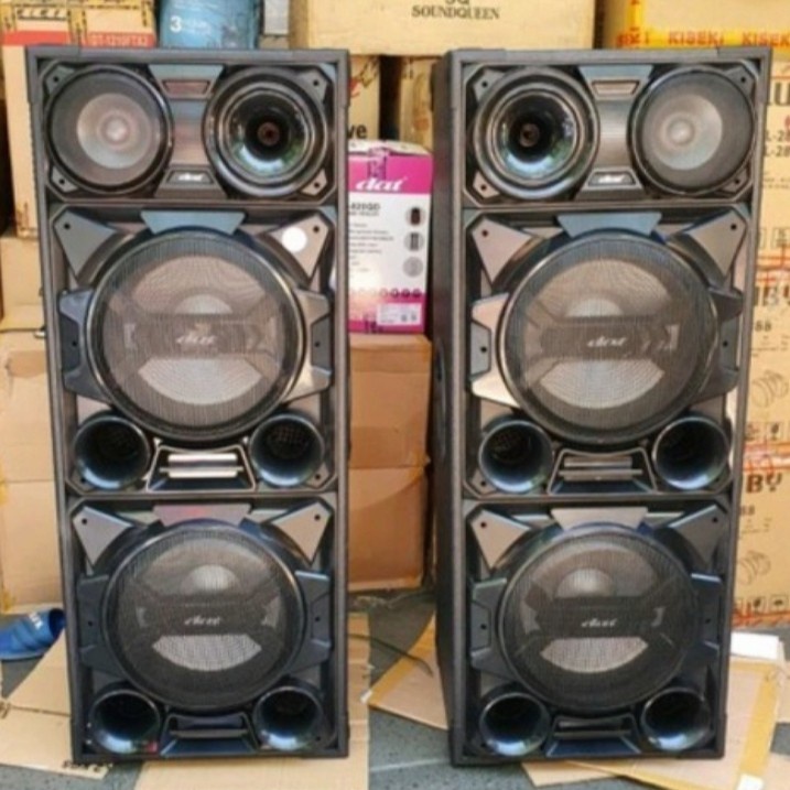 Speaker aktif Dat Ds 122 12 inch Double woofer ds122 mic wireless 2 pc