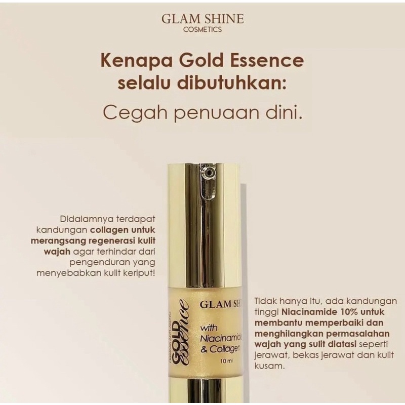 【Official Agent】GLAMSHINE SKINCARE Serum Essence Gold Acne Aquabeads Vitamin C Reviver Retinol Serum Briliant Gel | Serum Pencerah Pemutih Kulit Wajah Kusam Jerawat Flek Hitam Glamshine Viral BPOM