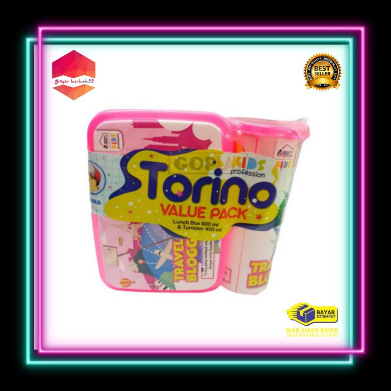 Grosir Berkah99_ KOTAK MAKAN + BOTOL SET / LUNCH BOX / TORINO VALUE PACK/ALAT BEKAL MURAHH GILAA..