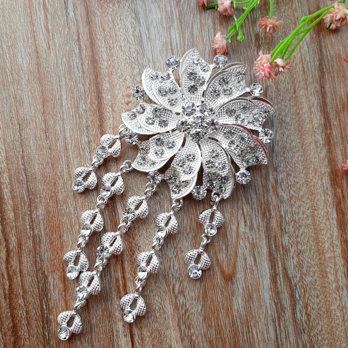 Terlaris Bros kebaya Jurai/Bros kondangan/Bros kebaya modern/Bros kebaya besar - silver 1