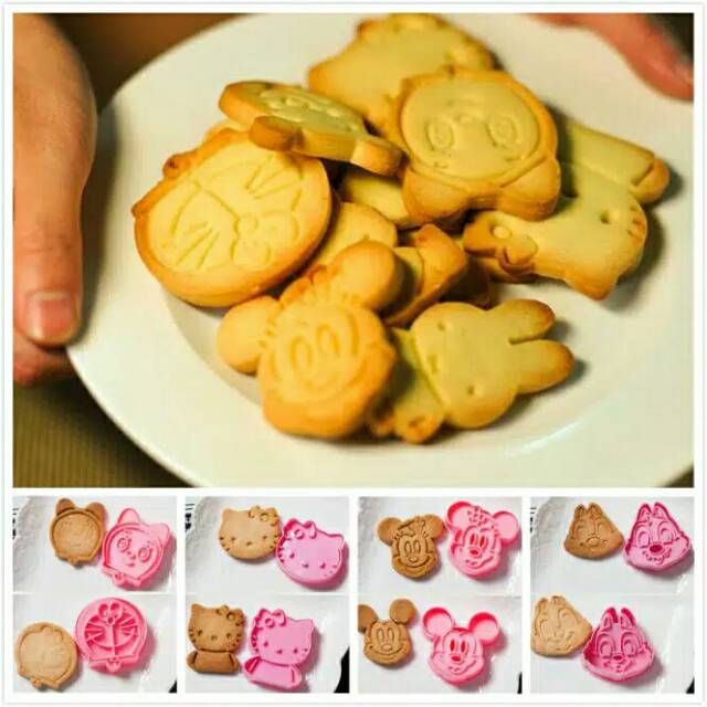 Paket dekorasi Cetakan Hello kitty cutter fondant embosser bento silmat alas adonan plunger