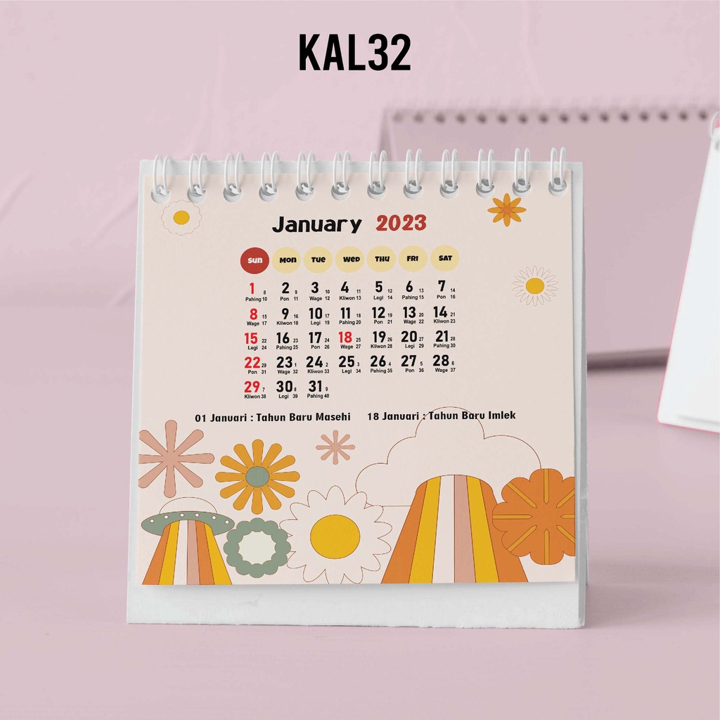 

Artomaringi Kalender Mini 2024 / Kalender Meja 2024 Custom KAL32