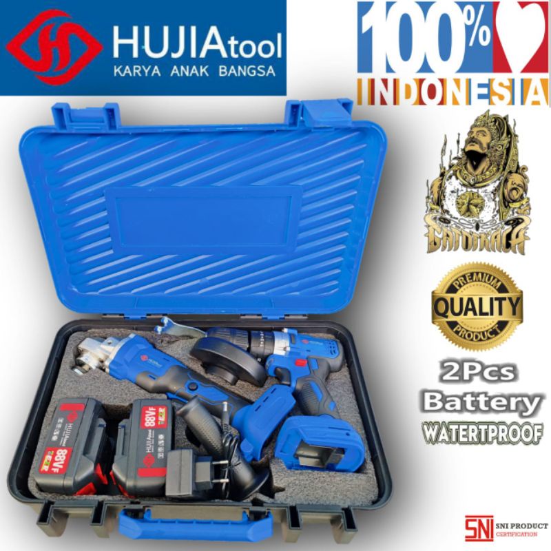 Jual Mesin Gerinda Bor Cordless Impact Drill Hujia Ar Pro