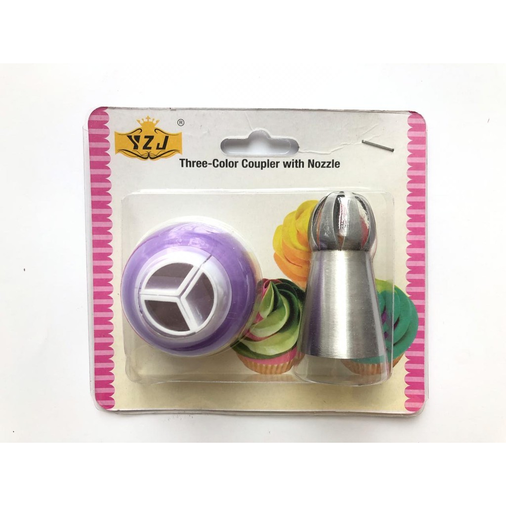 Spuit Connector /Spuit 3 Warna /Alat Hias kue /Cake Tools Art