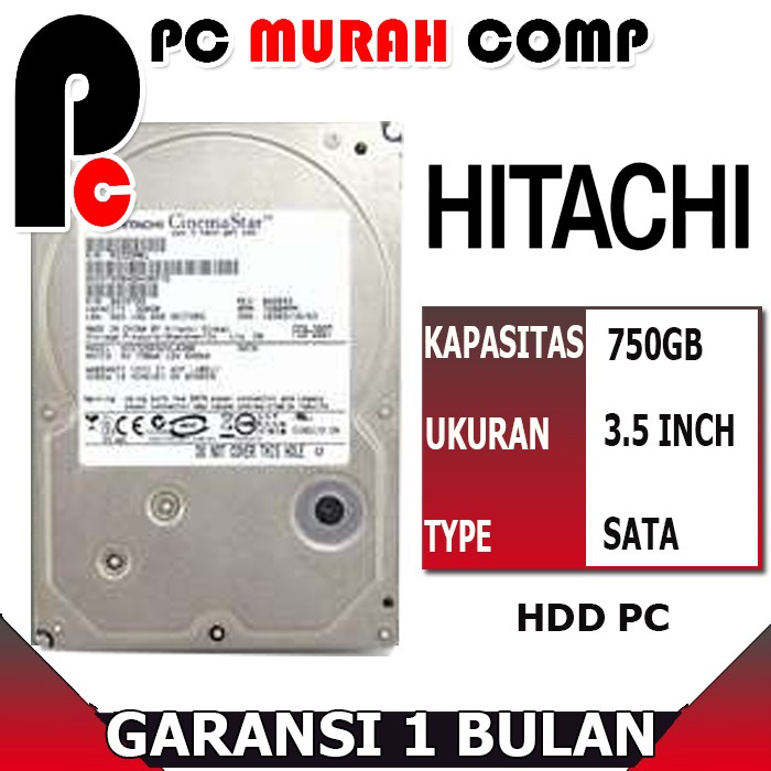 Hardisk Internal PC 750GB SATA HITACHI