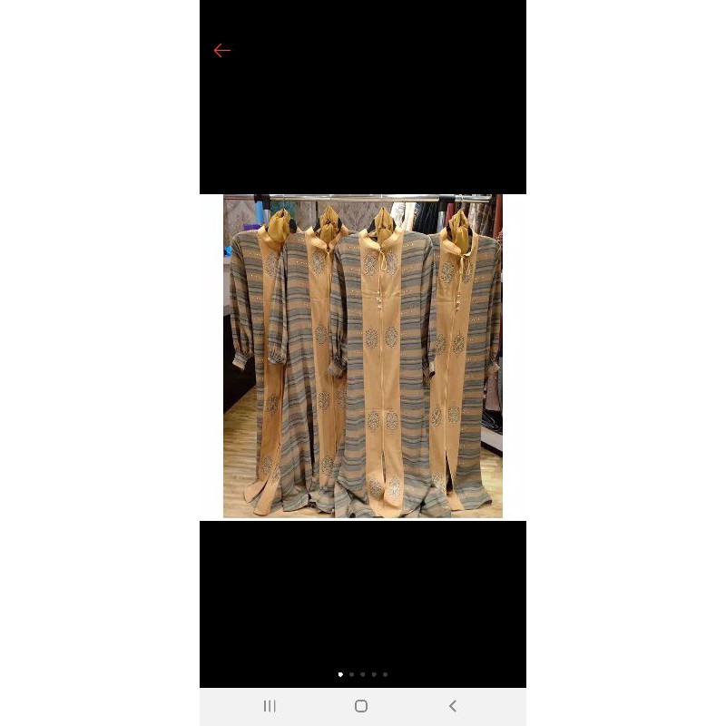 Abaya hikmat original A8966 Brown dan black size S M L XL
