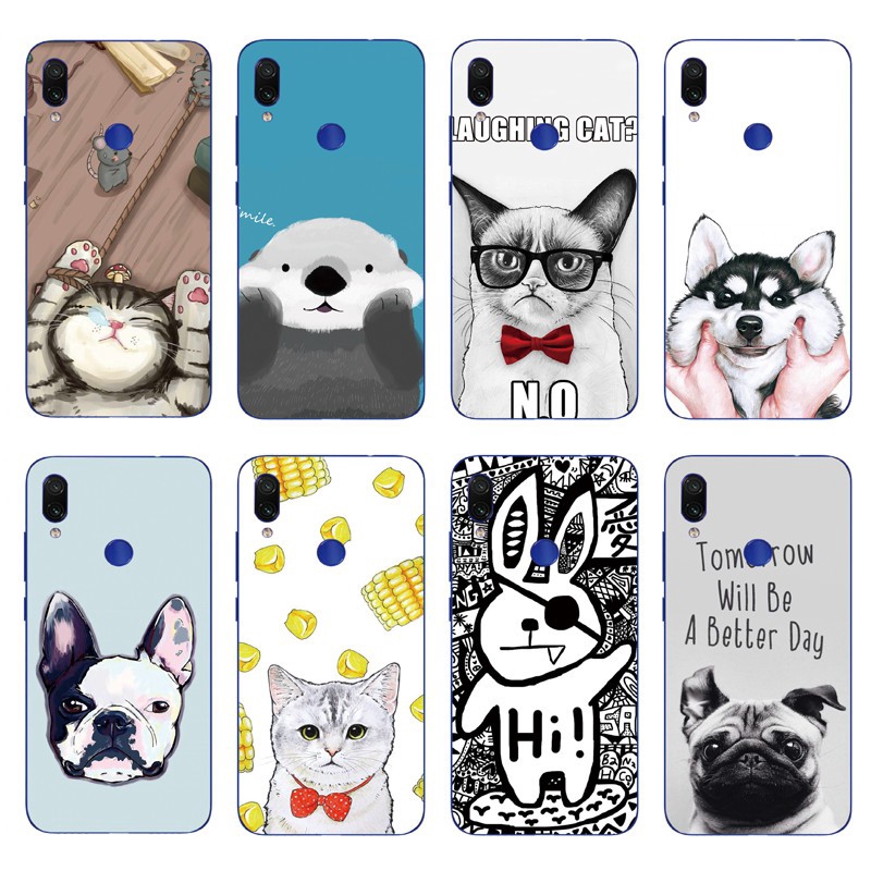 Casing Soft Case Tpu Motif Kartun Anjing Lucu Untuk Xiaomi Redmi 7