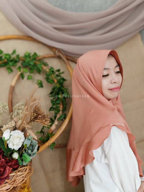 Jilbab Instan Terracota / Hijab Instant Premium Terracota / Krudung Instan Terracota