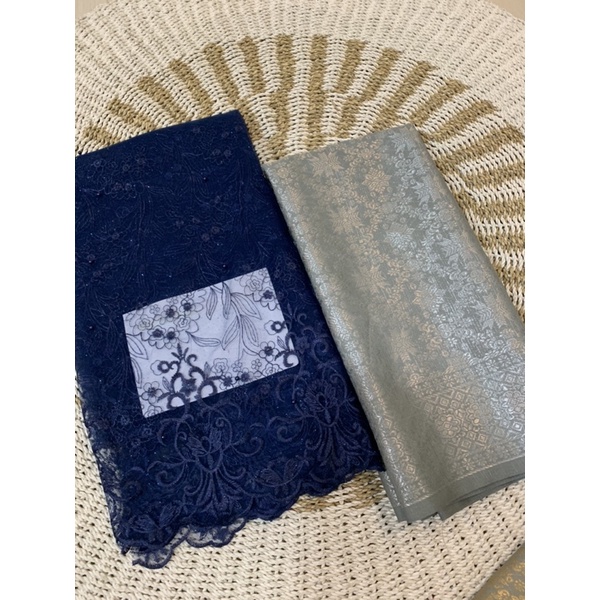 Set Brokat Tile & Kain Songket Semy Plembang