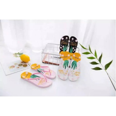 SENDAL JEPIT SPON MOTIF NANAS MURAH BISA COD | BISA GROSIR