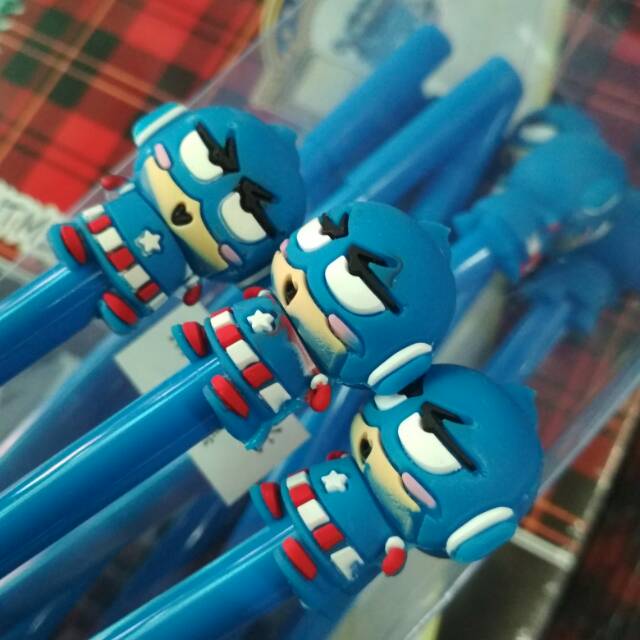 

Bolpen gel karakter capten amerika unik