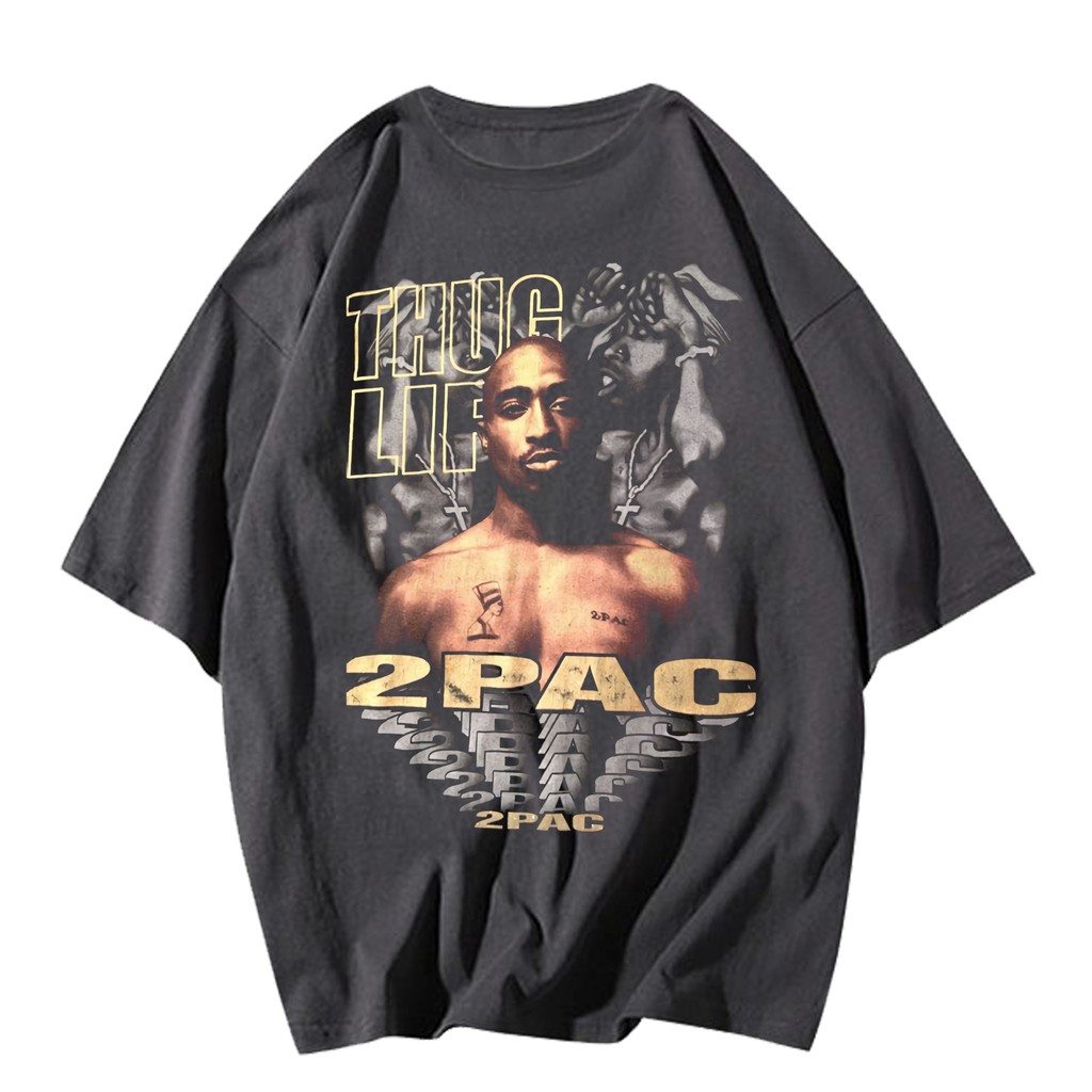 2PAC SHAKUR VINTAGE STYLE OVERSIZE T-SHIRT