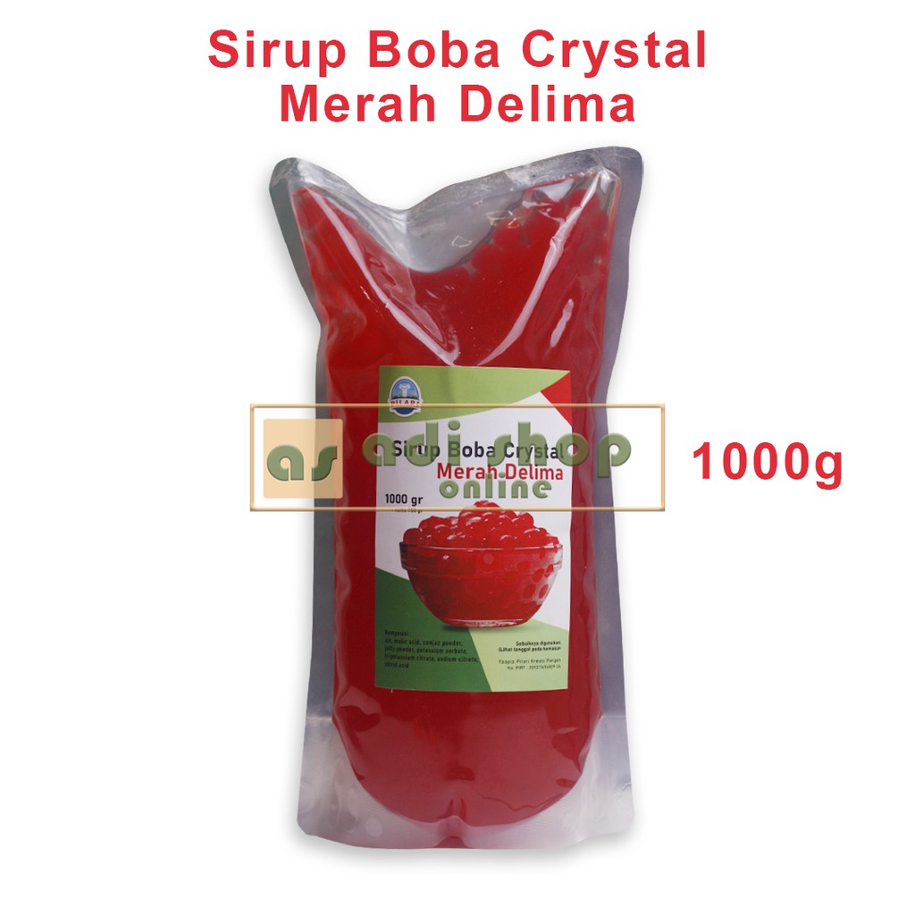 

SIRUP BOBA CRYSTAL MERAH DELIMA PILARI 1000g