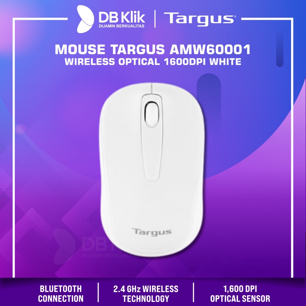 Mouse Targus AMW60001 Wireless Optical 2.4GHz 1600DPI White